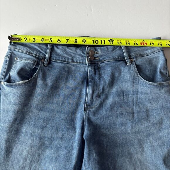 Hudson Midrise Straight Leg Blue Denim Jeans Women's Size 14 Festival Casual - Picture 7 of 12